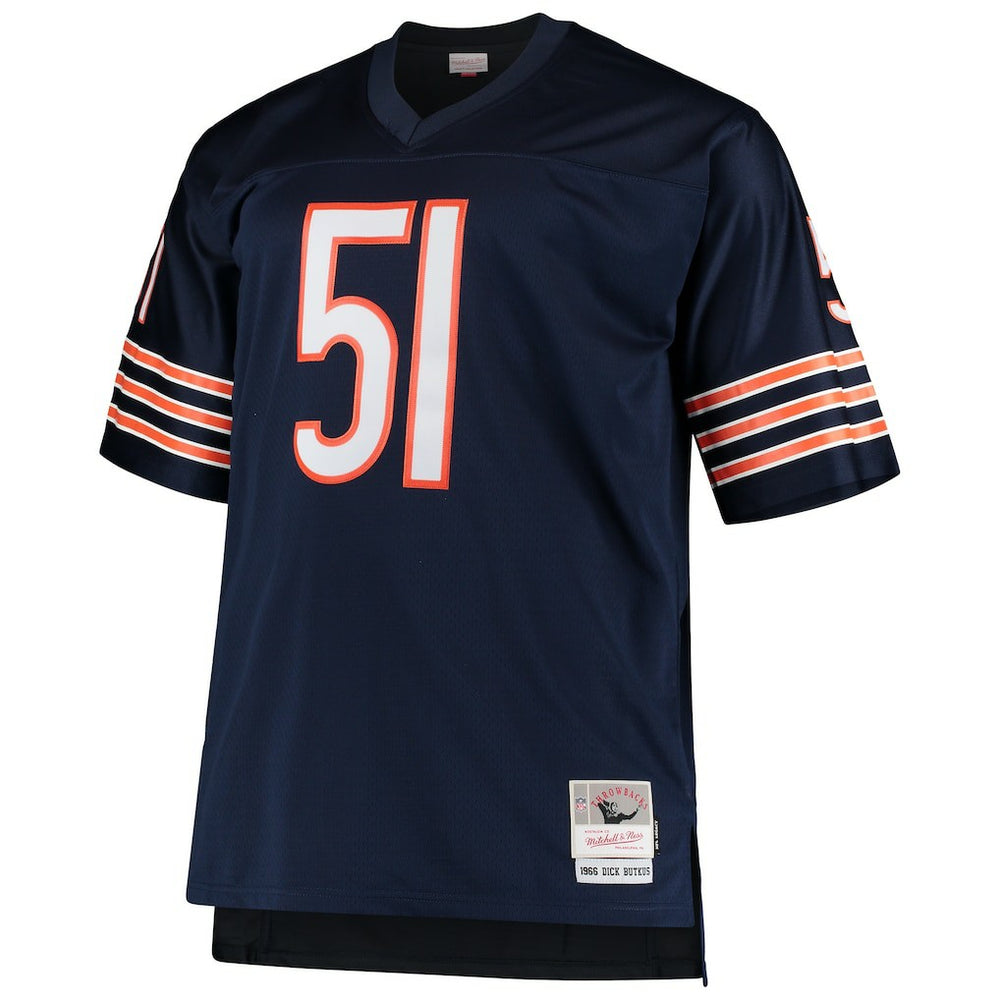 NFL Chicago Bears Dick Butkus  Big & Tall 1966 Retired Player Replica Jersey