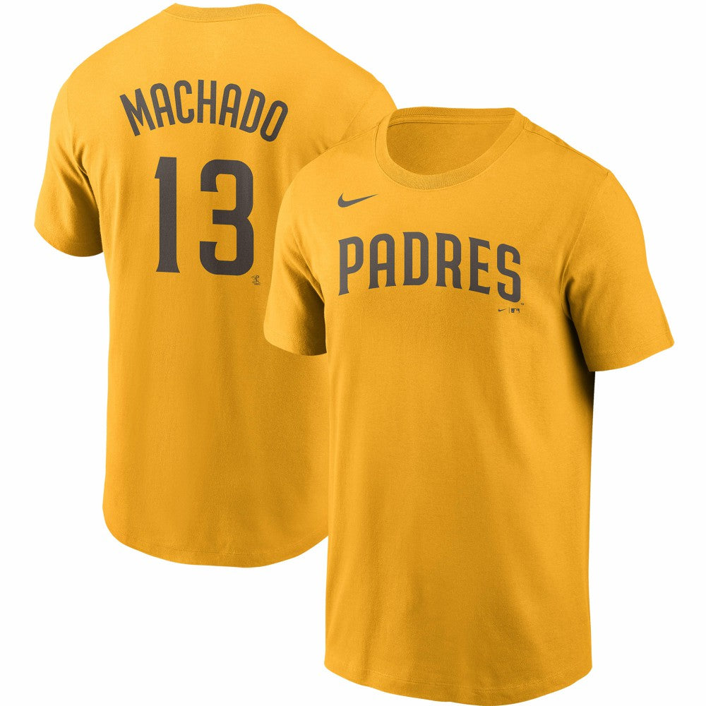 Manny Machado San Diego Padres Name & Number T-Shirt - Gold | Nike