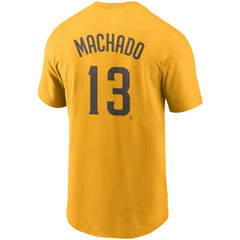 Manny Machado San Diego Padres Name & Number T-Shirt - Gold | Nike
