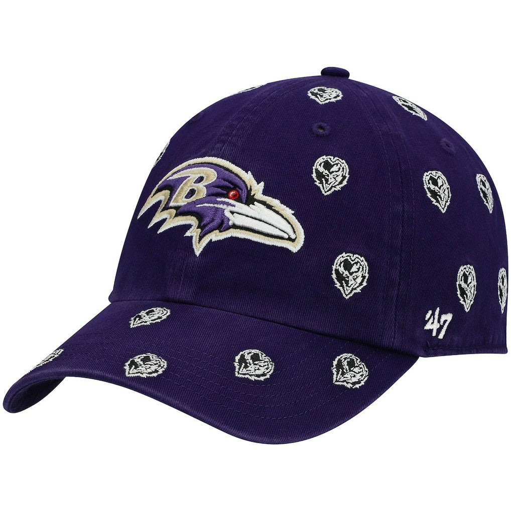 NFL Baltimore Ravens '47 Women's Confetti Clean Up Head Logo Adjustable Hat