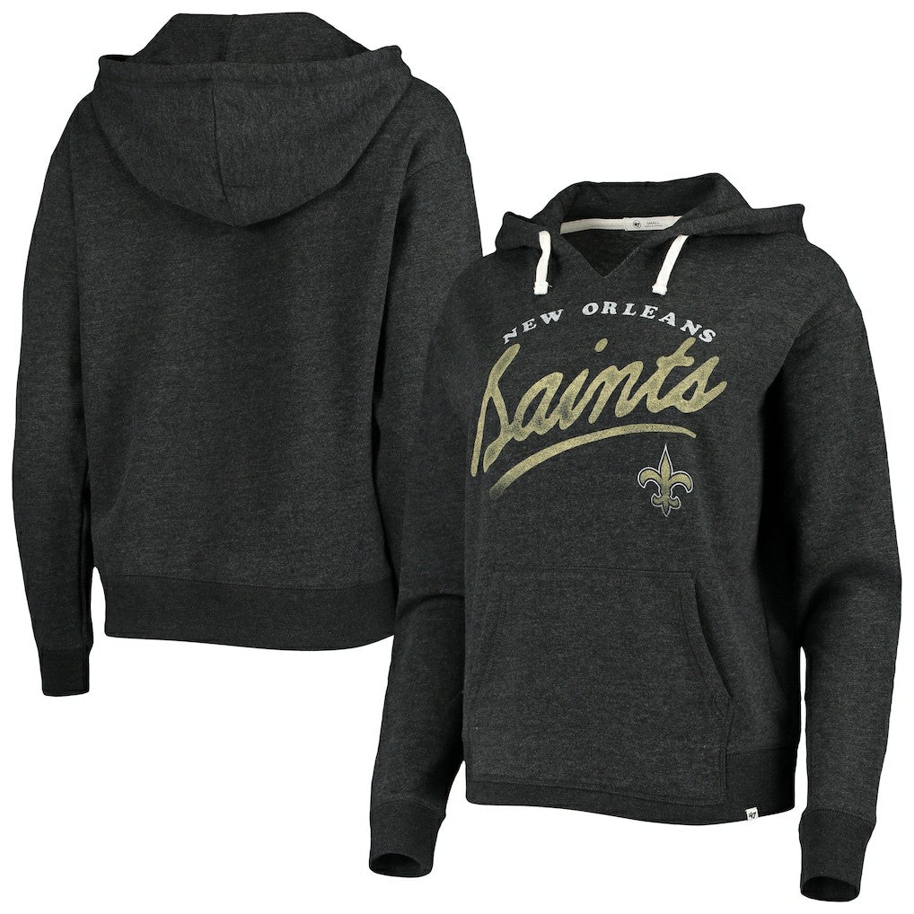 NFL New Orleans Saints '47 Women's Cross Script Emerson Hoodie
