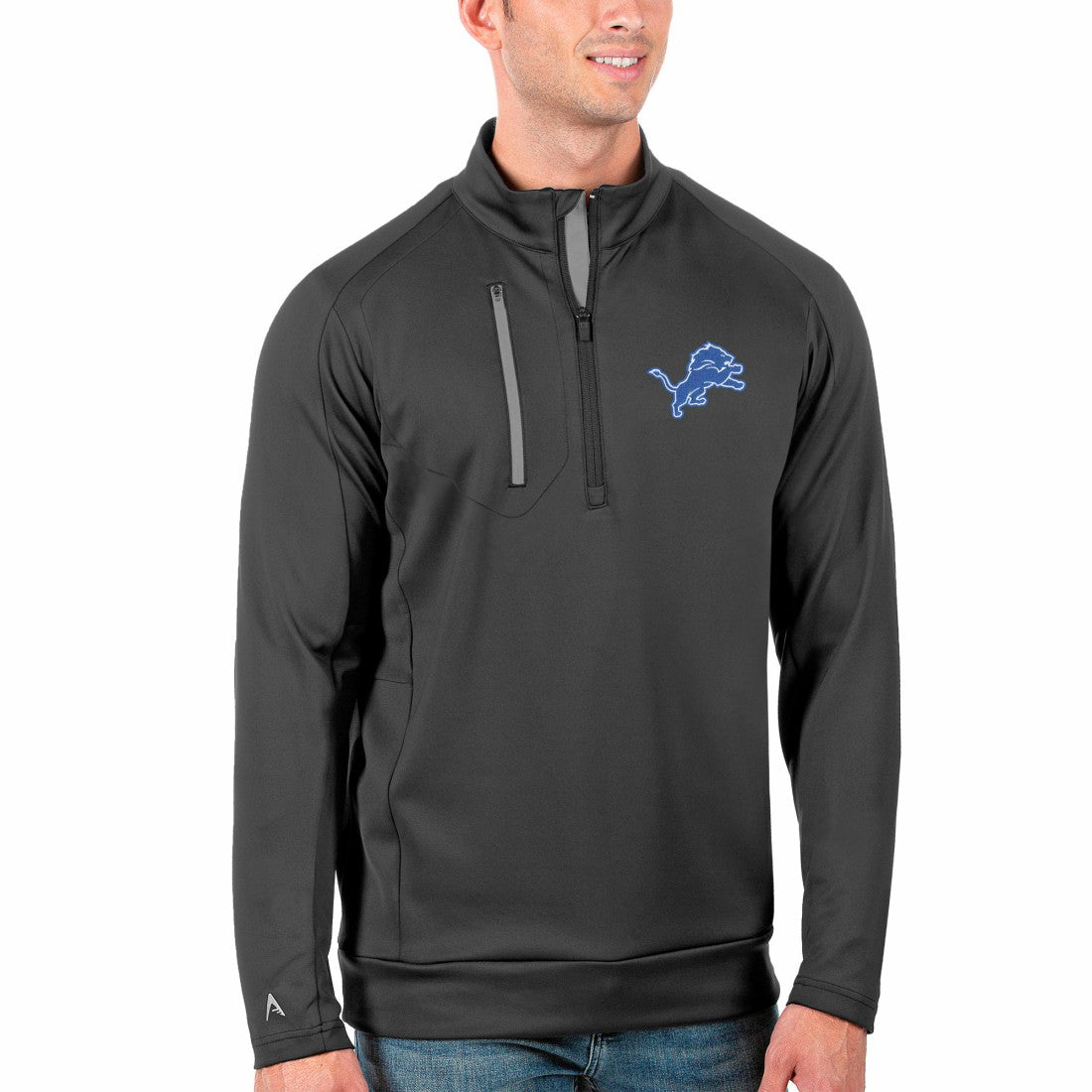 NFL Detroit Lions Antigua Generation Quarter-Zip Pullover Jacket