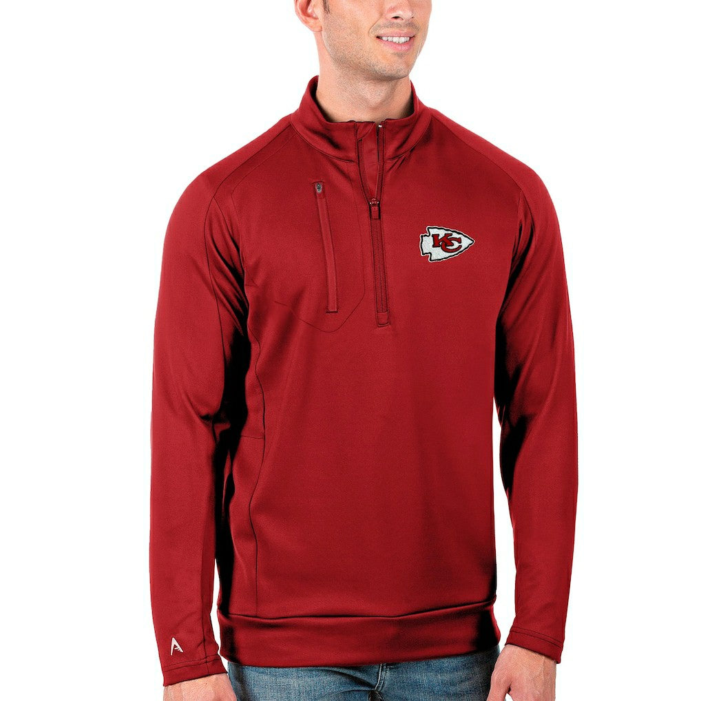 NFL Kansas City Chiefs Antigua Generation Quarter-Zip Pullover Jacket