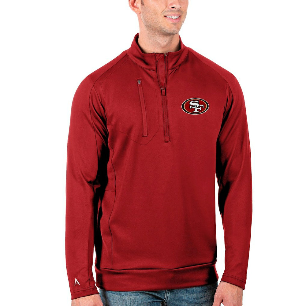 NFL San Francisco 49ers Antigua Generation Quarter-Zip Pullover Jacket