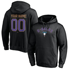 Arizona Diamondbacks Cooperstown Winning Streak Personalized Name & Number Pullover Hoodie - Black