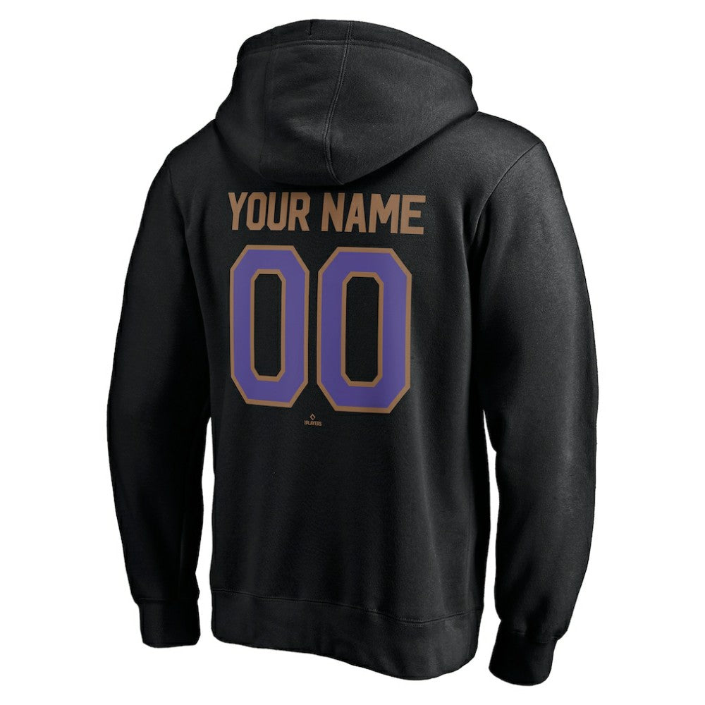 Arizona Diamondbacks Cooperstown Winning Streak Personalized Name & Number Pullover Hoodie - Black