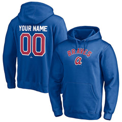 Atlanta Braves Cooperstown Winning Streak Personalized Name & Number Pullover Hoodie - Royal