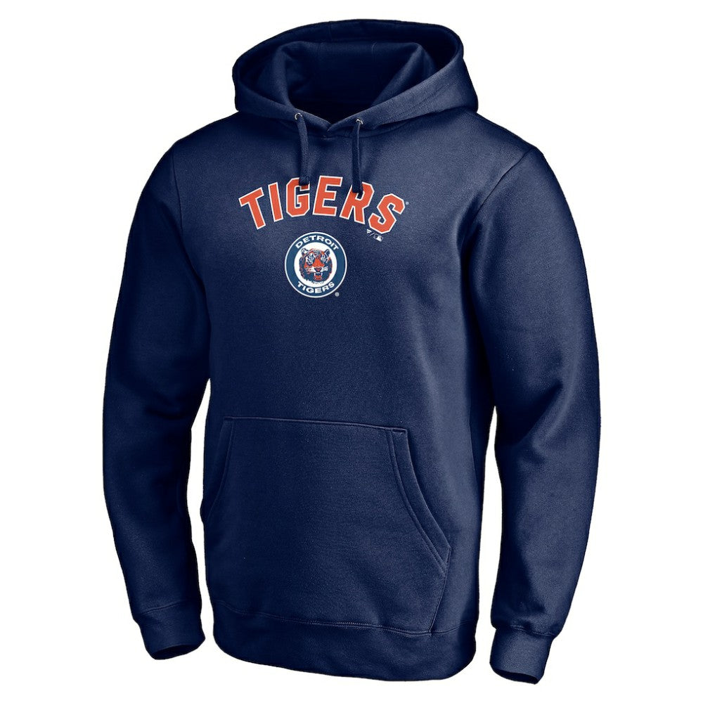 Detroit Tigers Cooperstown Winning Streak Personalized Name & Number Pullover Hoodie - Navy