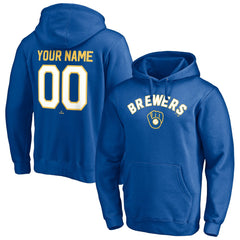 Milwaukee Brewers Cooperstown Winning Streak Personalized Name & Number Pullover Hoodie - Royal