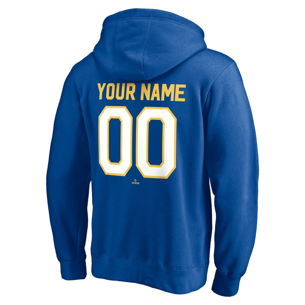 Milwaukee Brewers Cooperstown Winning Streak Personalized Name & Number Pullover Hoodie - Royal
