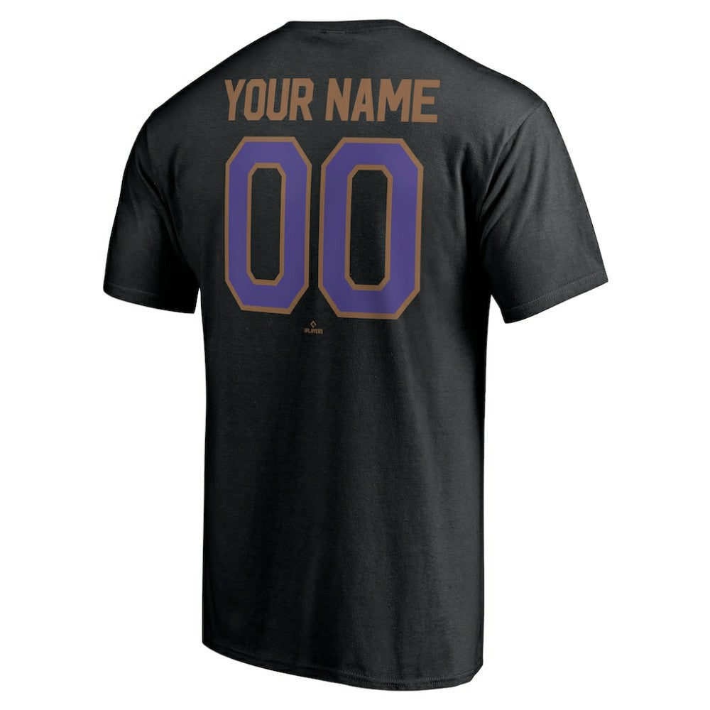 Arizona Diamondbacks Cooperstown Winning Streak Personalized Name & Number T-Shirt - Black