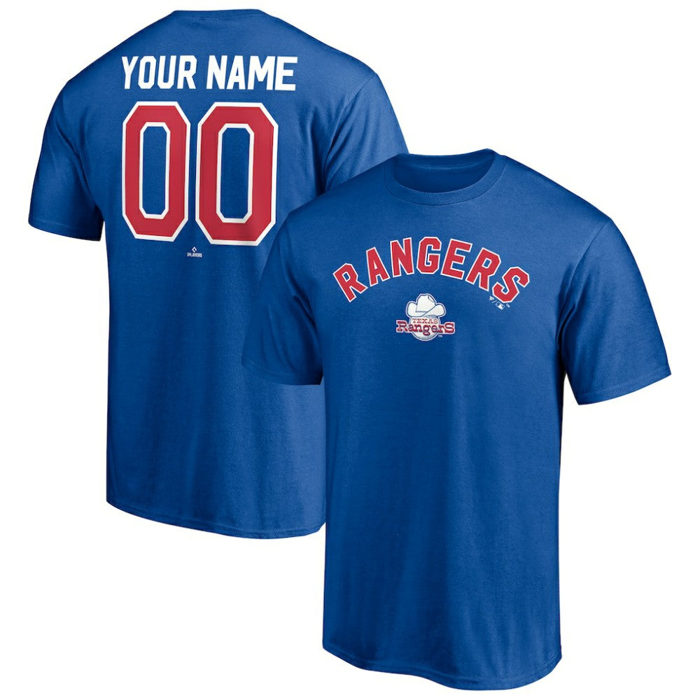Texas Rangers Cooperstown Winning Streak Personalized Name & Number T-Shirt - Royal