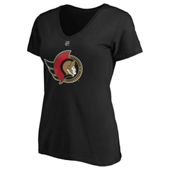 Brady Tkachuk Ottawa Senators Fanatics Women's Authentic Stack Name & Number V-Neck T-Shirt