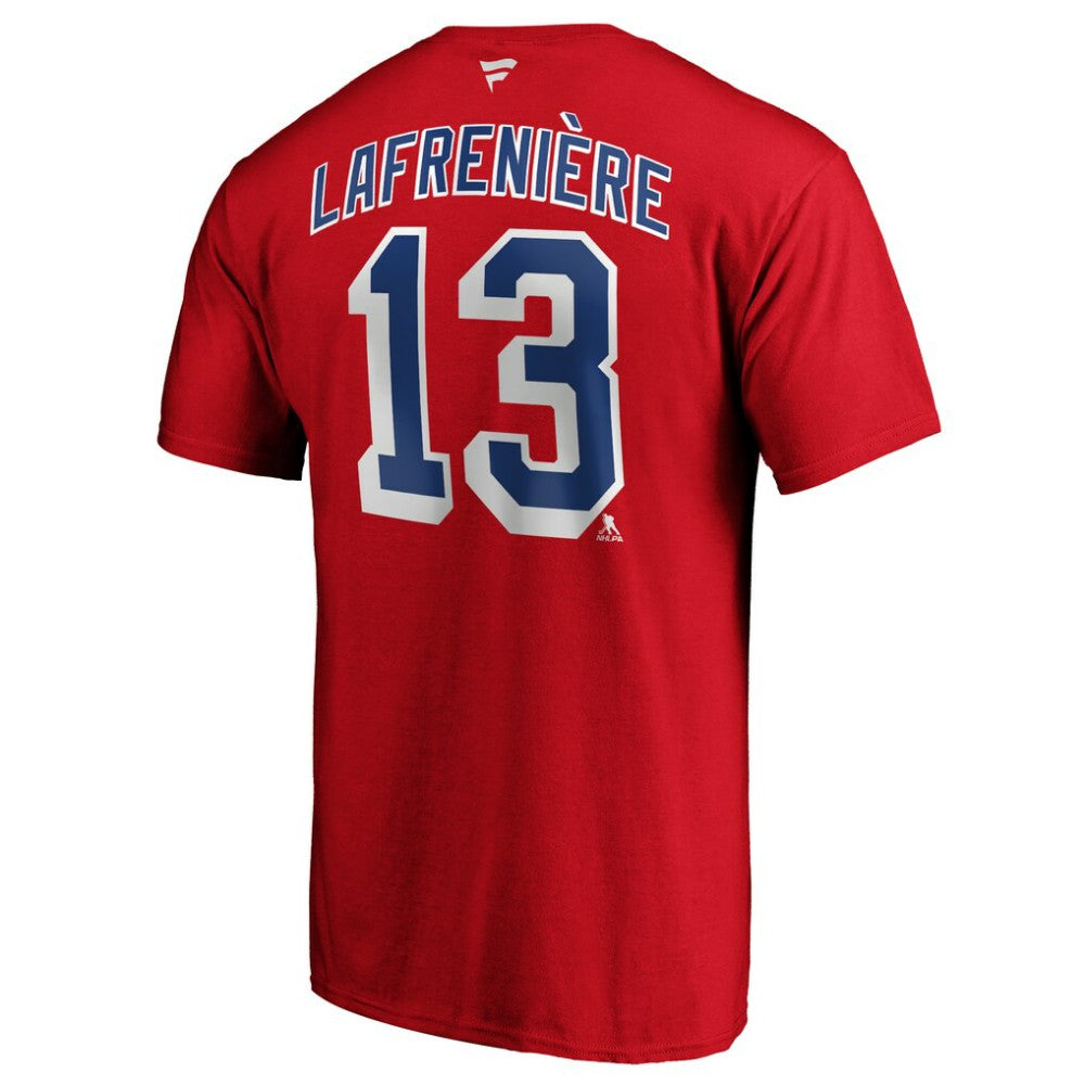 Alexis Lafrenière New York Rangers Fanatics Authentic Stack Name & Number T-Shirt
