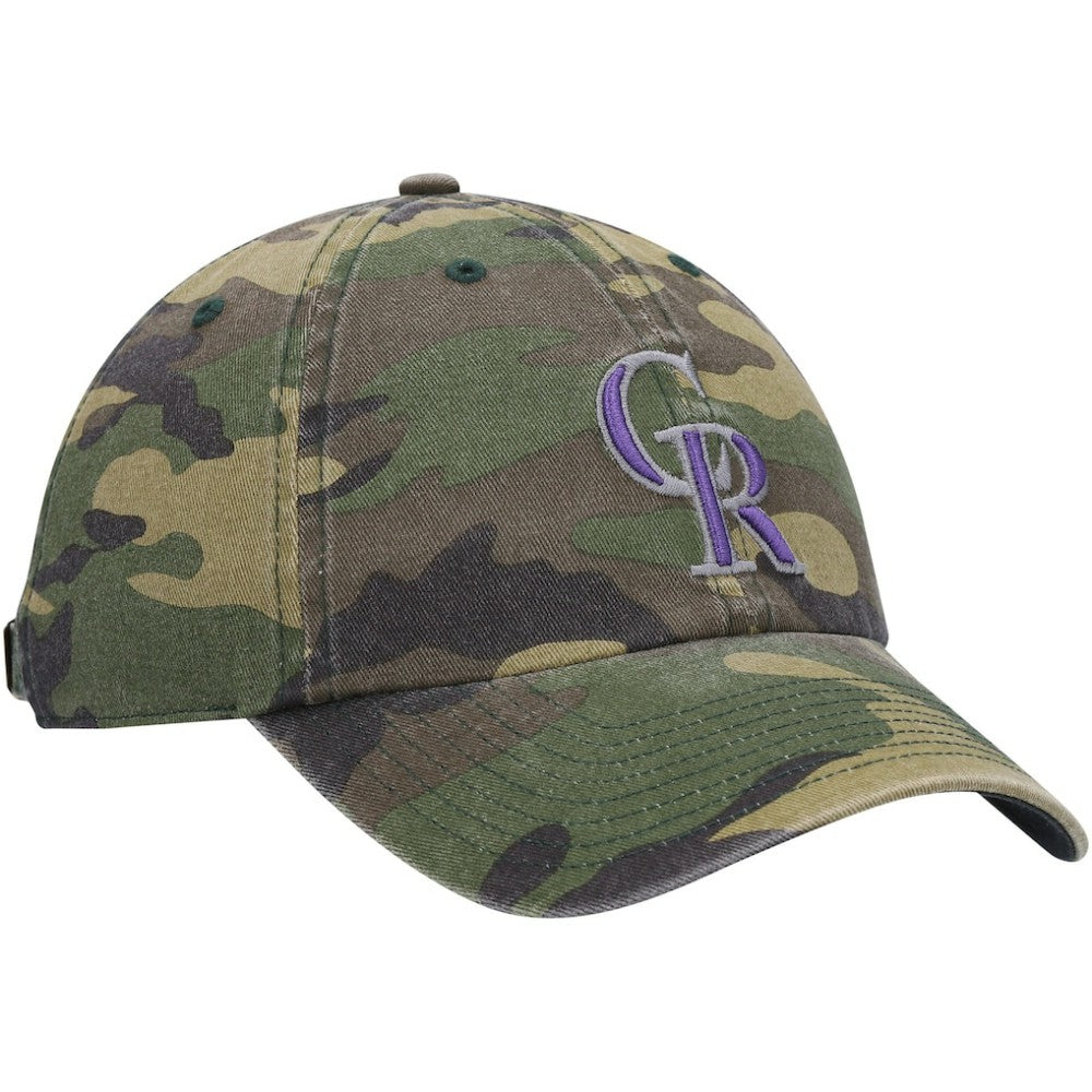 Colorado Rockies Team Clean Up Adjustable Hat - Camo | 47 brand