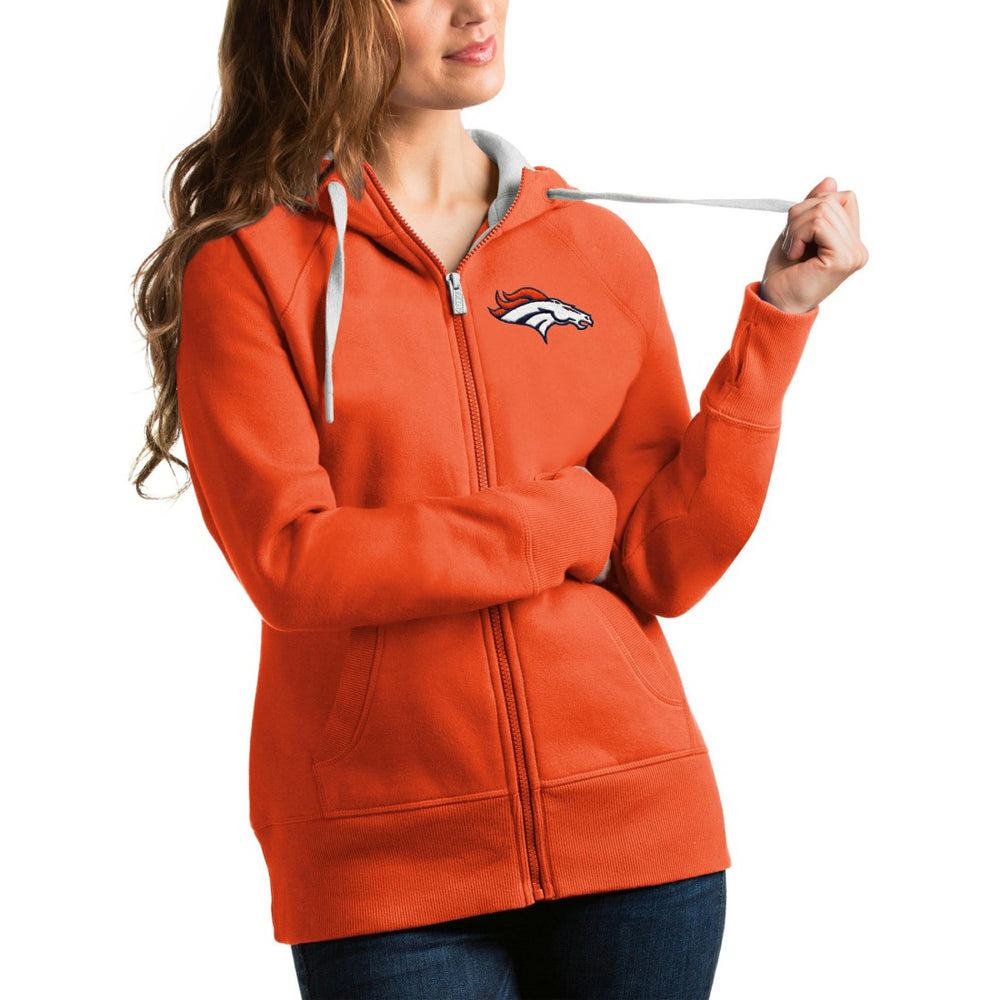 NFL Denver Broncos Antigua Women's Victory Full-Zip Hoodie