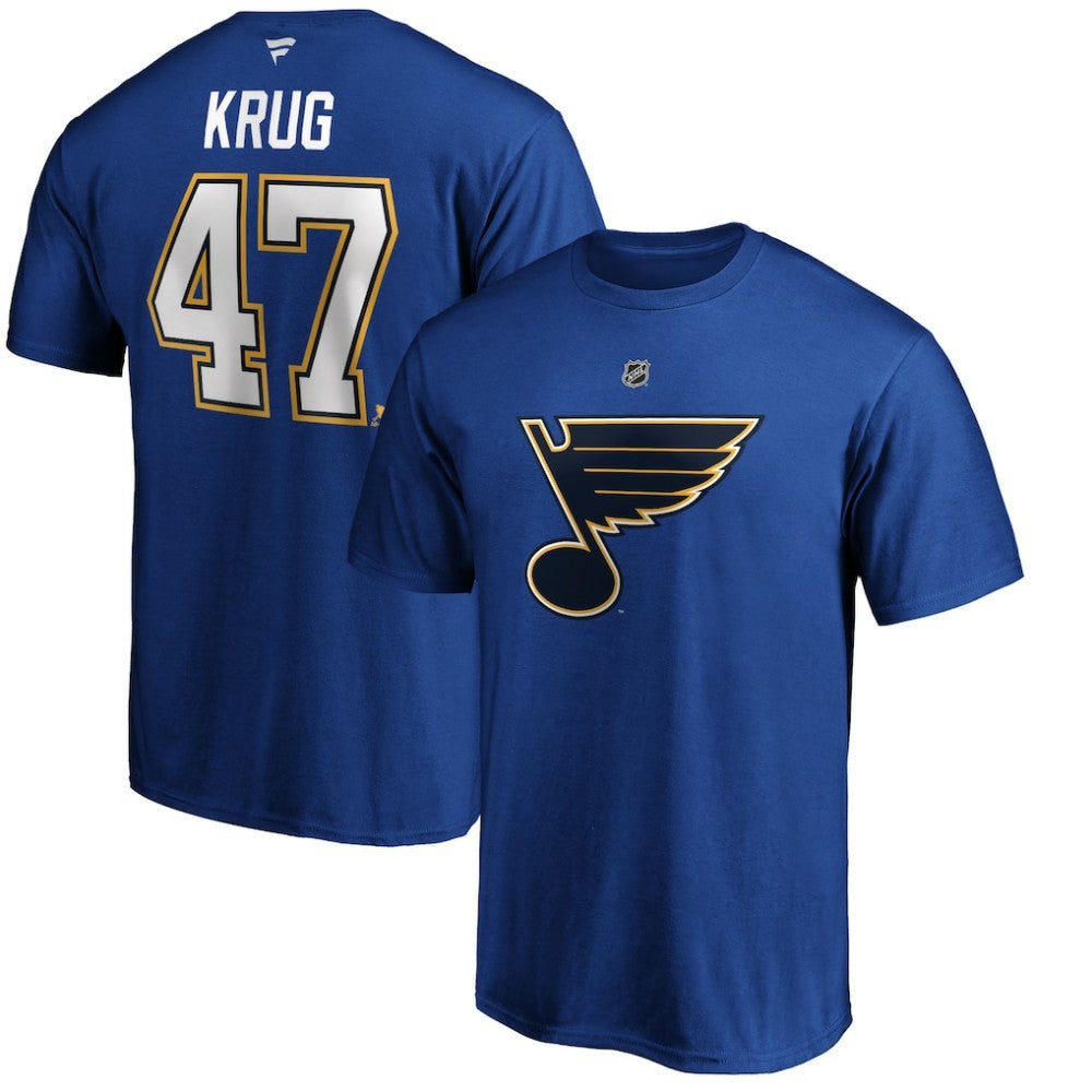 Torey Krug St. Louis Blues Fanatics Authentic Stack Name & Number T-Shirt