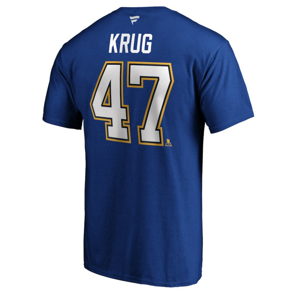 Torey Krug St. Louis Blues Fanatics Authentic Stack Name & Number T-Shirt