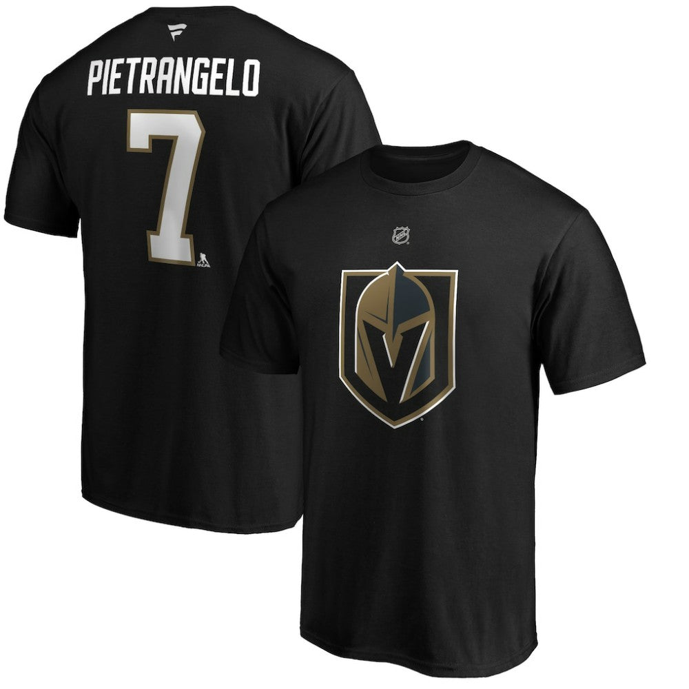 Alex Pietrangelo Vegas Golden Knights Fanatics Authentic Stack Name & Number T-Shirt
