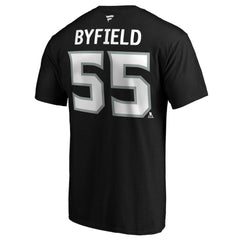 Quinton Byfield Los Angeles Kings Fanatics Authentic Stack Name & Number T-Shirt