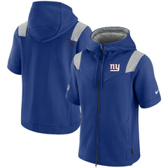 NFL New York Giants Sideline Showout Short Sleeve Full-Zip Hoodie