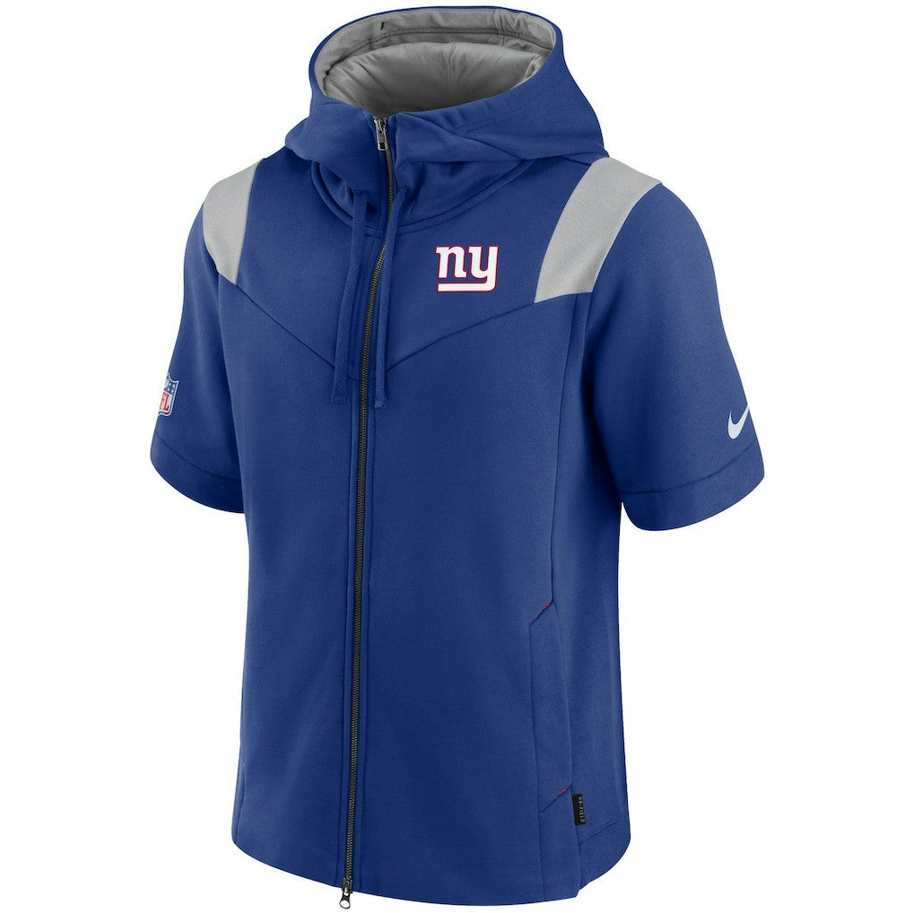 NFL New York Giants Sideline Showout Short Sleeve Full-Zip Hoodie