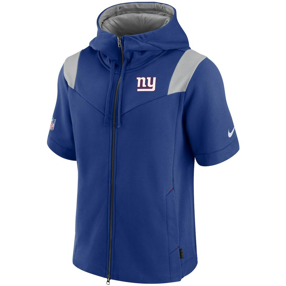 NFL New York Giants Sideline Showout Short Sleeve Full-Zip Hoodie