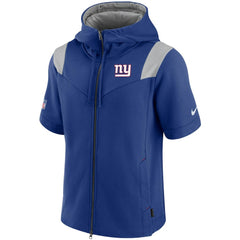 NFL New York Giants Sideline Showout Short Sleeve Full-Zip Hoodie