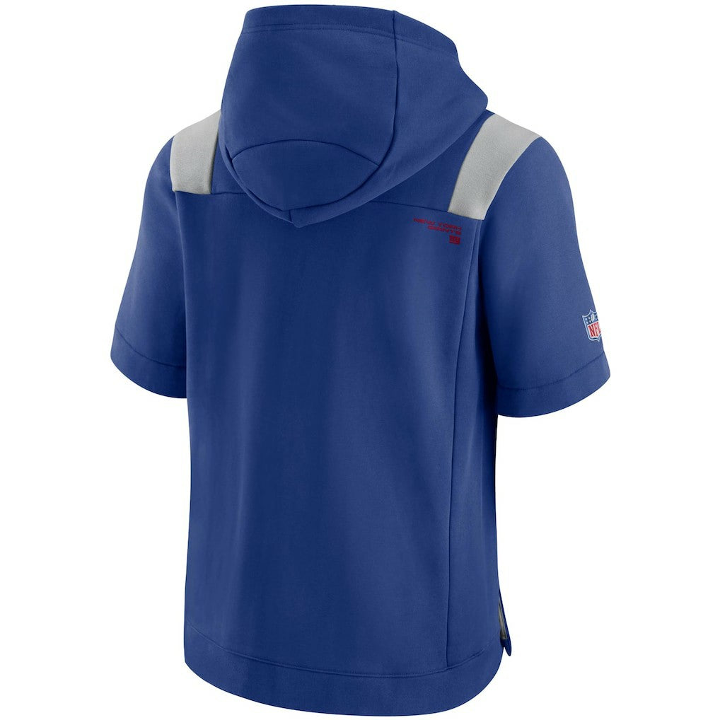 NFL New York Giants Sideline Showout Short Sleeve Full-Zip Hoodie