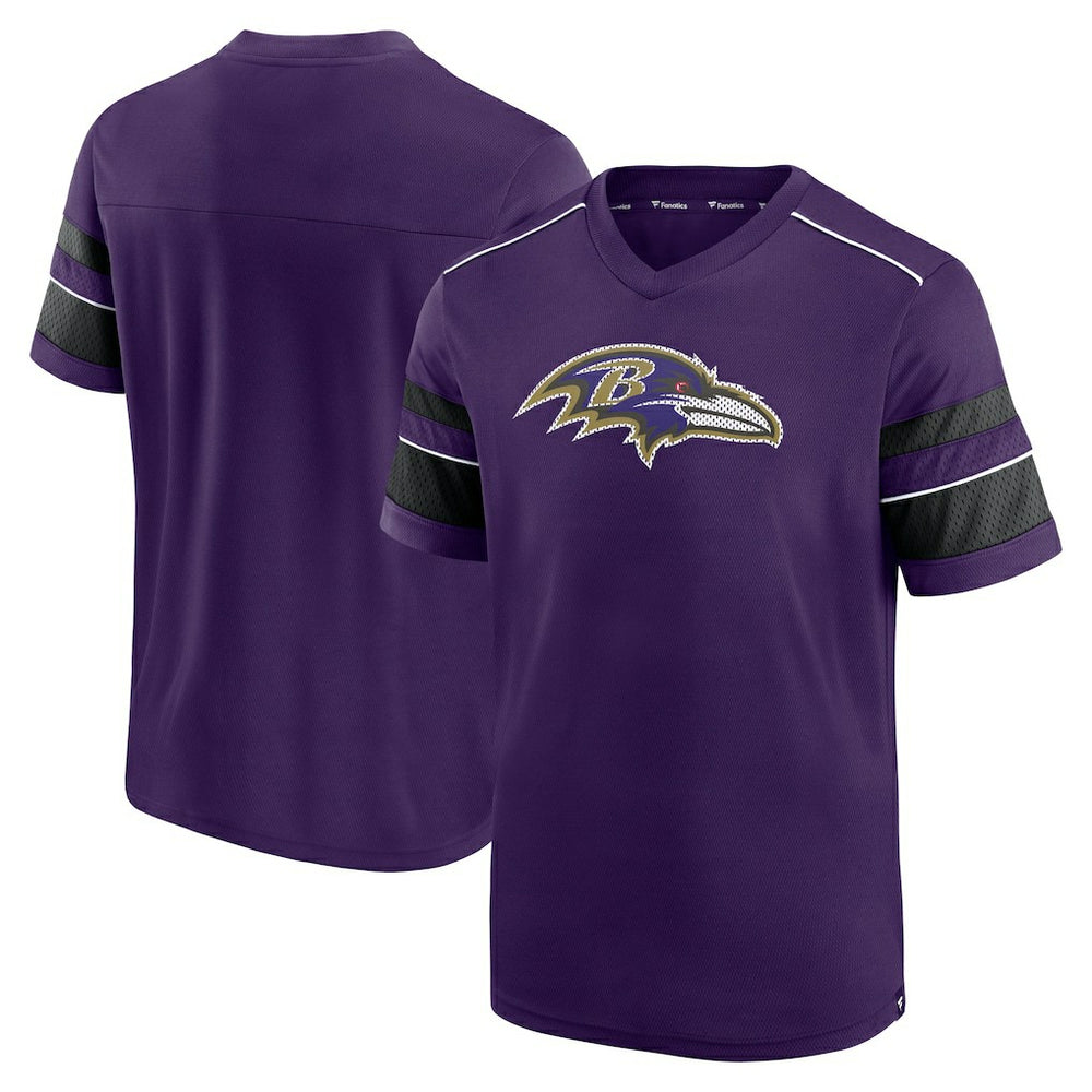 NFL Baltimore Ravens Textured Hashmark V-Neck T-Shirt