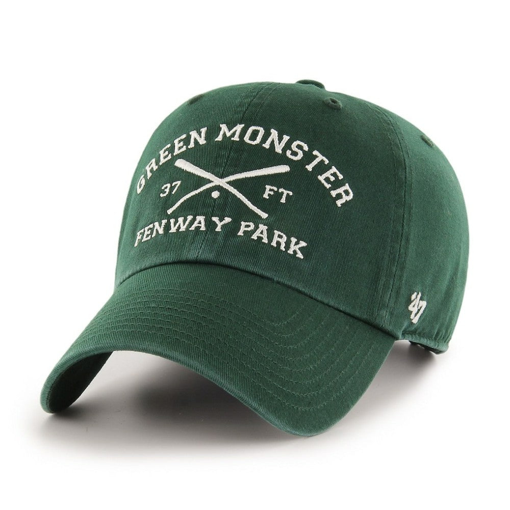 Boston Red Sox Green Monster Crossed Bat Clean Up Adjustable Hat - Green | 47 brand