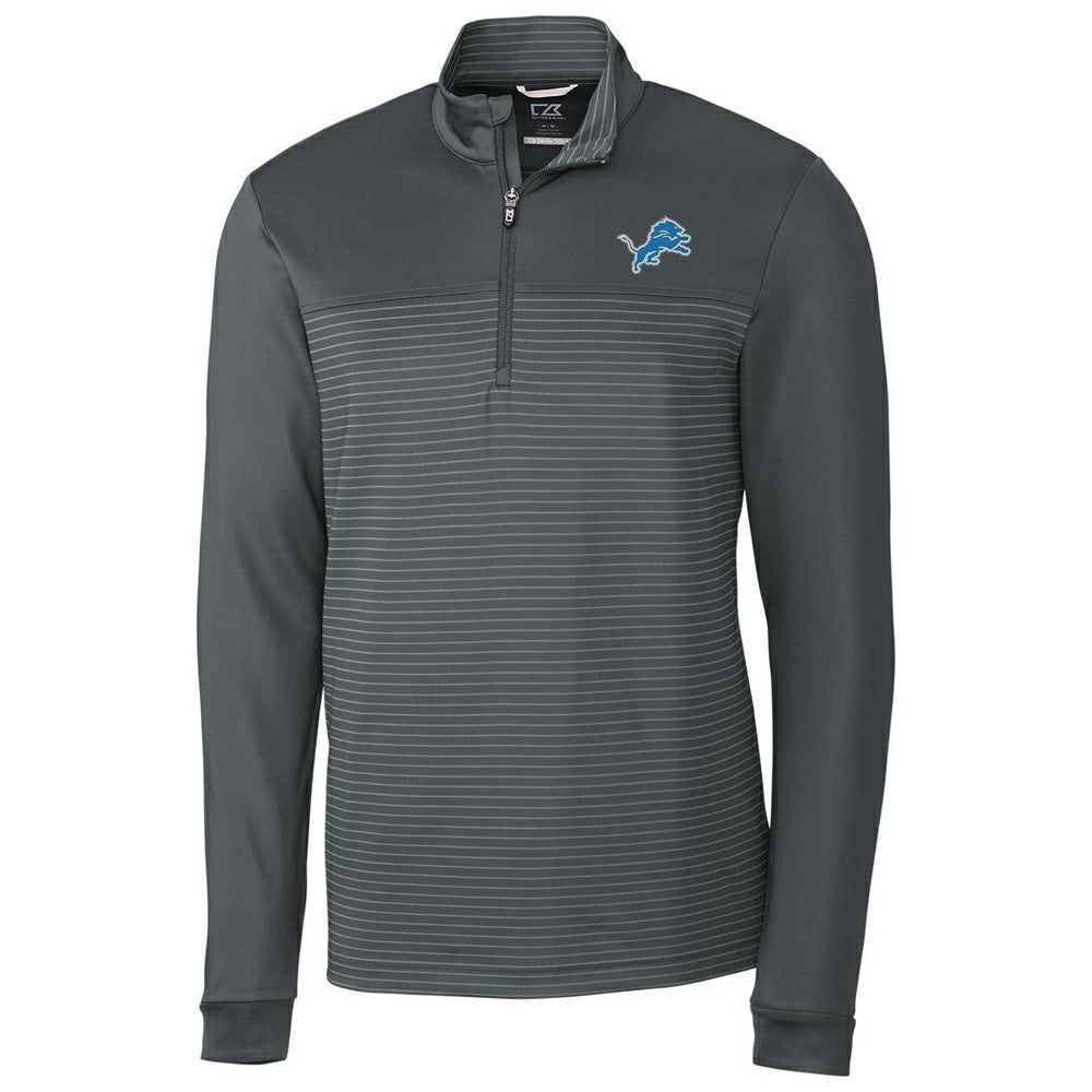 NFL Detroit Lions Cutter & Buck Traverse Stripe Quarter-Zip Pullover Jacket