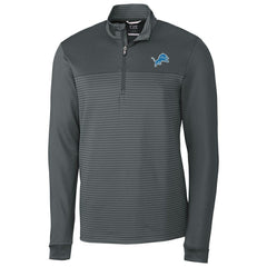 NFL Detroit Lions Cutter & Buck Traverse Stripe Quarter-Zip Pullover Jacket