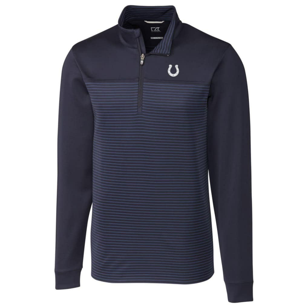 NFL Indianapolis Colts Cutter & Buck Traverse Stripe Quarter-Zip Pullover Jacket