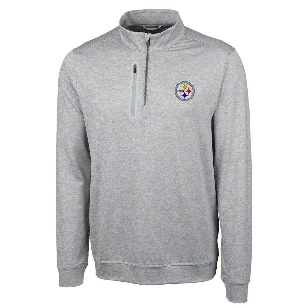 NFL Pittsburgh Steelers Cutter & Buck Big & Tall Stealth Quarter-Zip Pullover Jacket