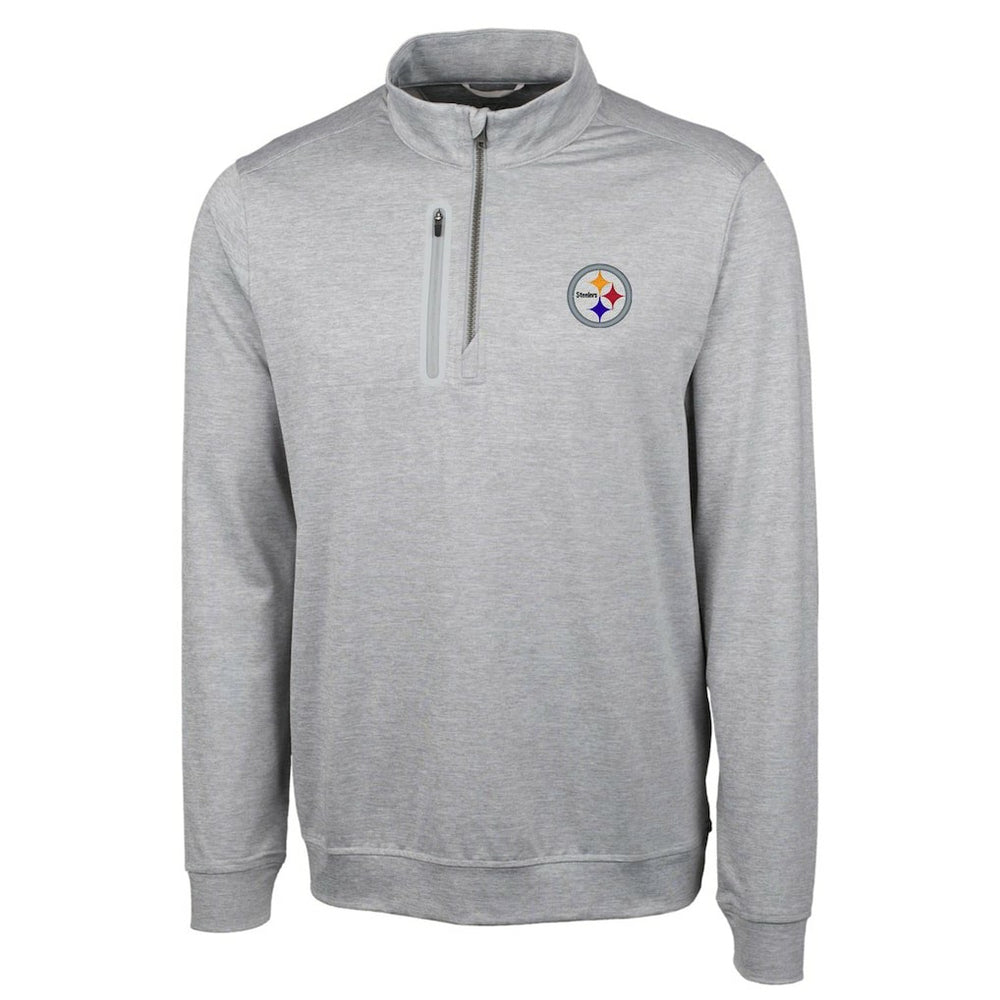 NFL Pittsburgh Steelers Cutter & Buck Big & Tall Stealth Quarter-Zip Pullover Jacket