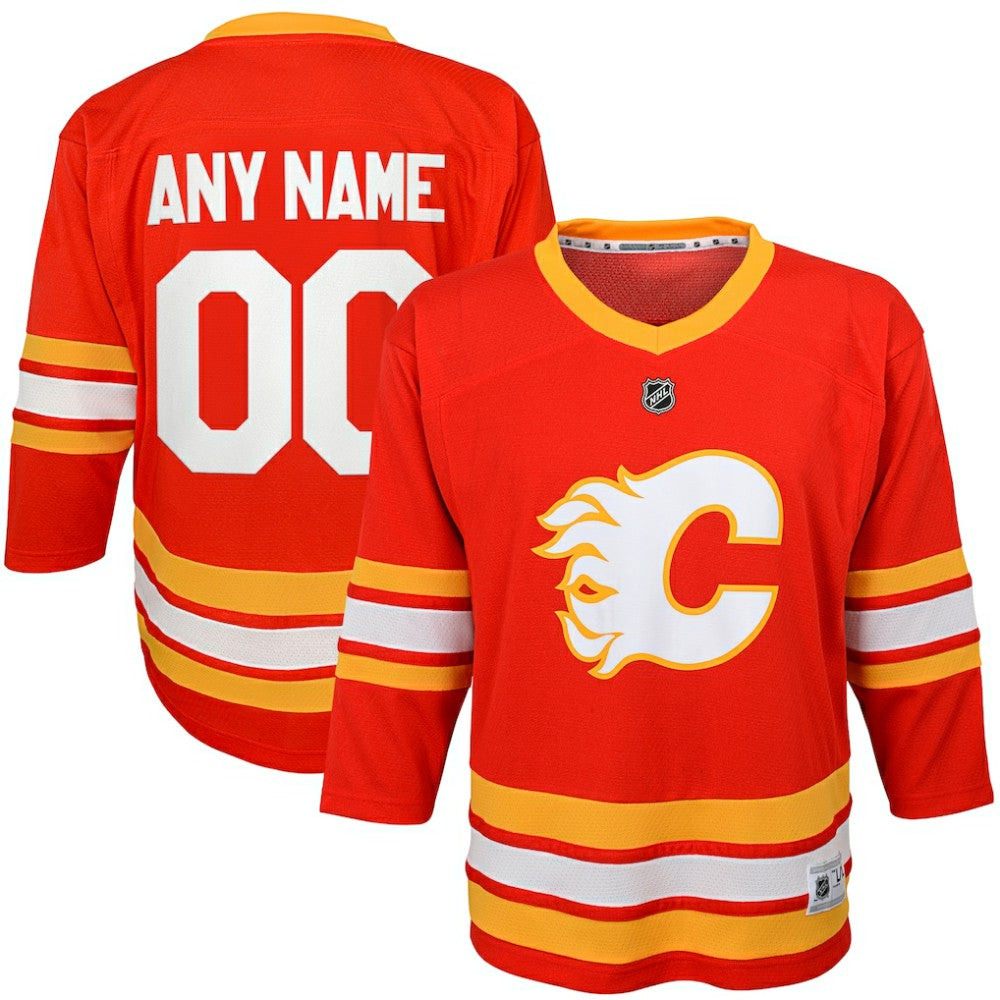 Calgary Flames Youth Home Replica Custom Jersey
