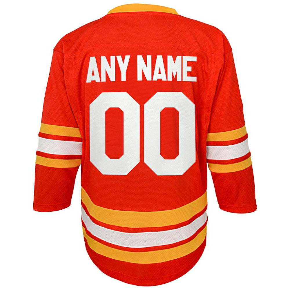 Calgary Flames Youth Home Replica Custom Jersey