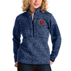 NFL Chicago Bears Antigua Women's Bear Head Fortune Half-Zip Pullover Jacket
