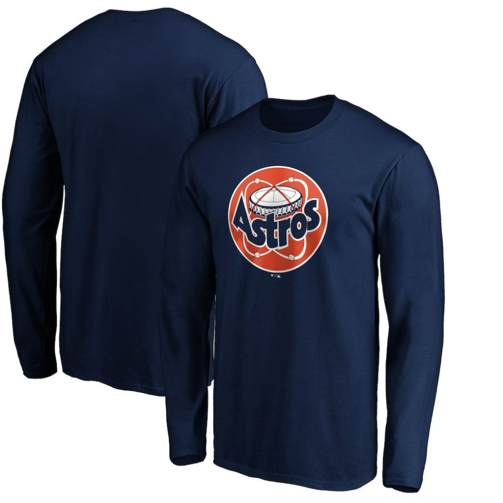 Houston Astros Cooperstown Collection Huntington Logo Long Sleeve T-Shirt - Navy