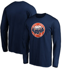 Houston Astros Cooperstown Collection Huntington Logo Long Sleeve T-Shirt - Navy