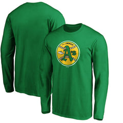 Athletics Cooperstown Collection Huntington Logo Long Sleeve T-Shirt - Kelly Green