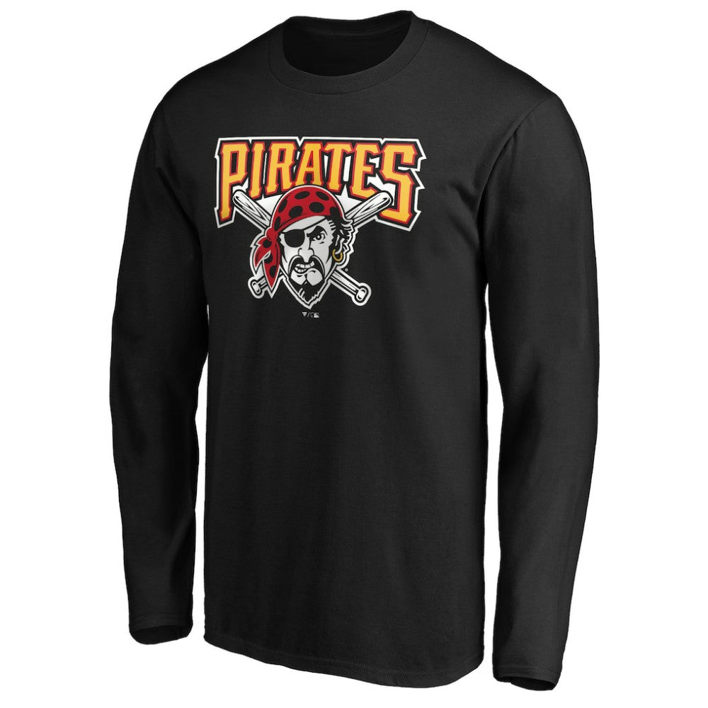 Pittsburgh Pirates Cooperstown Collection Huntington Logo Long Sleeve T-Shirt - Black