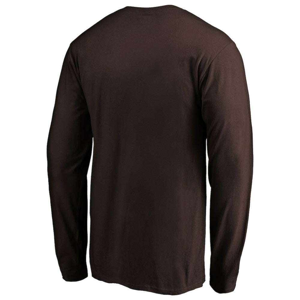 San Diego Padres Cooperstown Collection Huntington Logo Long Sleeve T-Shirt - Brown