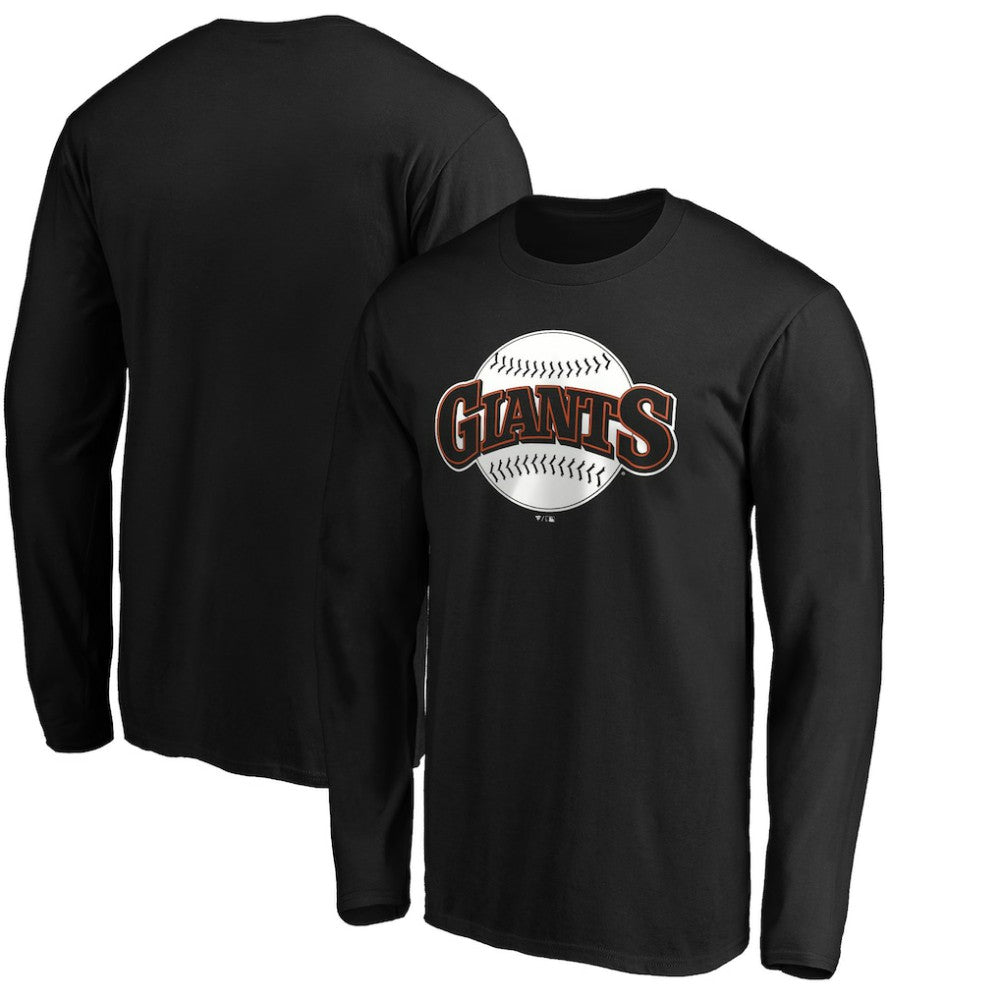 San Francisco Giants Cooperstown Collection Huntington Logo Long Sleeve T-Shirt - Black