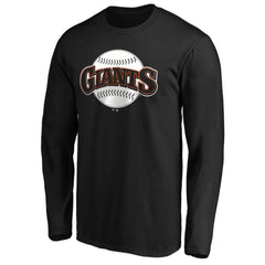 San Francisco Giants Cooperstown Collection Huntington Logo Long Sleeve T-Shirt - Black