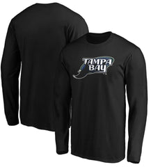 Tampa Bay Rays Cooperstown Collection Huntington Logo Long Sleeve T-Shirt - Black