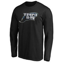 Tampa Bay Rays Cooperstown Collection Huntington Logo Long Sleeve T-Shirt - Black