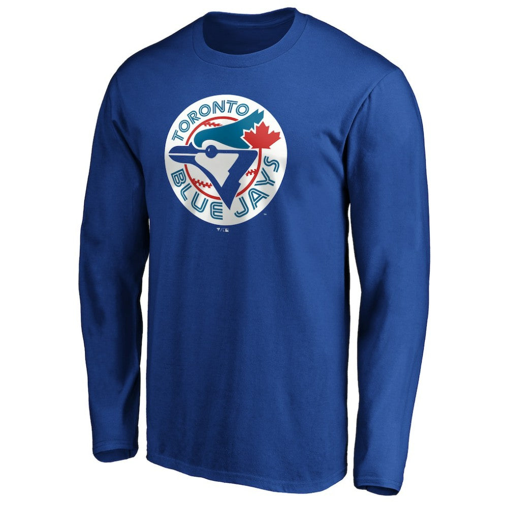 Toronto Blue Jays Cooperstown Collection Huntington Logo Long Sleeve T-Shirt - Royal