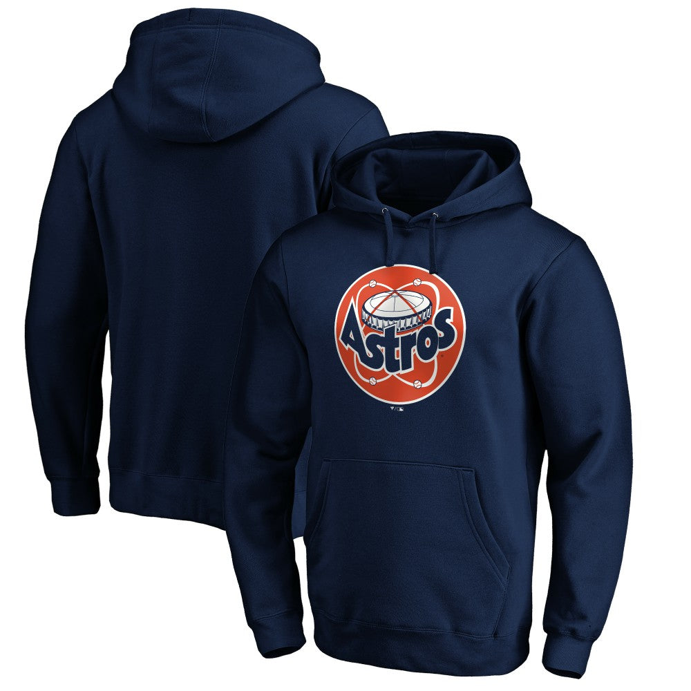 Houston Astros Cooperstown Collection Huntington Logo Fitted Pullover Hoodie - Navy